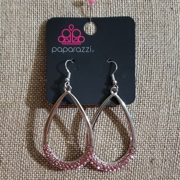 Paparazzi Earrings - Take A Dip Pink